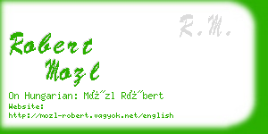 robert mozl business card